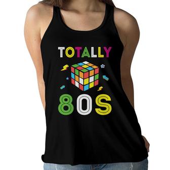 Totally 80S Rubik Graphic Gift Funny 80S 90S Styles Women Flowy Tank - Seseable