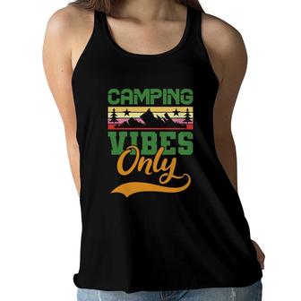 Travel Lover Has Camping Vibes Only To Explore Women Flowy Tank - Seseable
