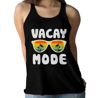 Vacay Mode Beach Retro Sunset Summer Sunglasses Women Flowy Tank - Seseable