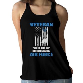 Veteran 2022 Of The Us Air Force Blue Graphic Women Flowy Tank - Seseable