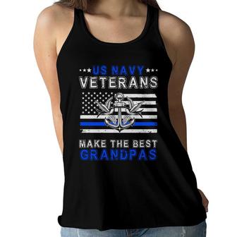 Veteran 2022 Us Navy Veterans Make The Best Grandpas Women Flowy Tank - Seseable