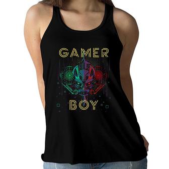 Video Gamer Boy Cool Gaming Lovers Games Boys Gamer Women Flowy Tank - Seseable