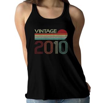 Vintage 2010 Funny 12 Years Old Boys And Girls 12Th Birthday Women Flowy Tank - Seseable
