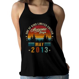 Vintage 9Th Birthday Awesome Since May 2013 Epic Legend Women Flowy Tank - Seseable