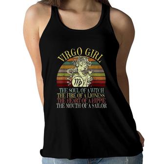 Virgo Girl Zodiac August & September Gift Women Women Flowy Tank | Mazezy
