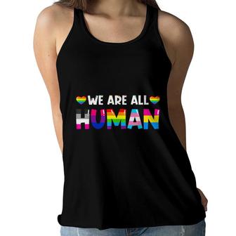 We Are All Human Lgbt Gay Rights Pride Parade Ally Women Flowy Tank - Seseable