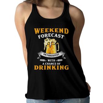 Weekend Forecast Beer Lovers With A Chance Of Drinking Women Flowy Tank - Seseable