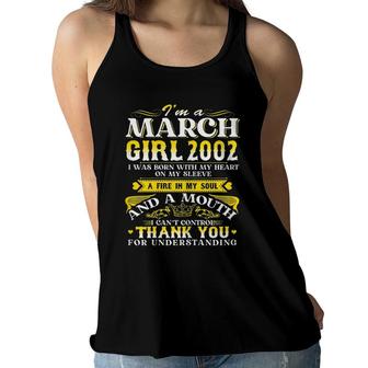 Womens Im A March Girls 2002 19Th Birthday Gifts 19 Years Old Women Flowy Tank - Seseable