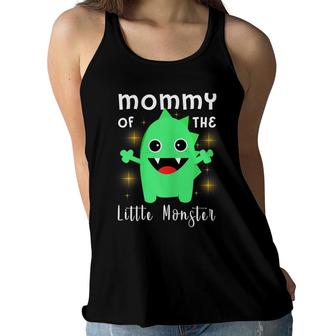 Womens Little Monster Outfit Mommy Of The Little Monster Women Flowy Tank - Seseable