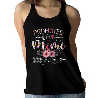 Womens Promoted To Mimi 2022 Funny New Grandma Mothers Day Women Flowy Tank - Seseable