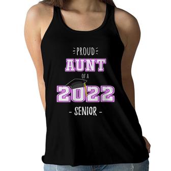 Womens Proud Aunt Of A 2022 Senior | Senior 2022 Aunt Women Flowy Tank - Seseable