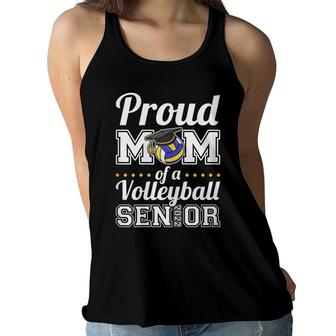 Womens Proud Mom Of A Volleyball Senior 2022 Women Flowy Tank - Seseable