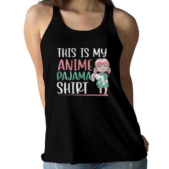Womens This Is My Anime Pajama Funny Japanese Anime Lover Teen Girl V-Neck Women Flowy Tank | Mazezy