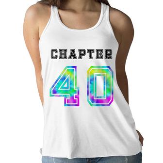 40Th Birthday 1982 Gift Chapter 40 Tie Dye Women Flowy Tank - Seseable