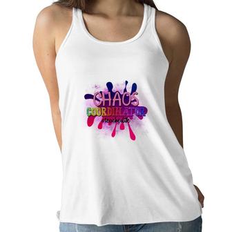 Chaos Coordinator Teacherlite Great Teacher Women Flowy Tank - Seseable