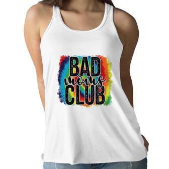 Colorful Bad Moms Club Vintage Mothers Day Women Flowy Tank - Seseable