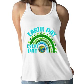 Earth Day Everyday Rainbow Love World Earth Day Anniversary Women Flowy Tank - Seseable
