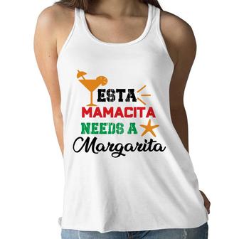 Esta Mama Cita Needs A Margarita Cocktail Women Flowy Tank - Seseable