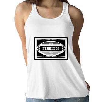 Fearless Bible Verse Black Graphic Great Gift Christian Women Flowy Tank - Seseable