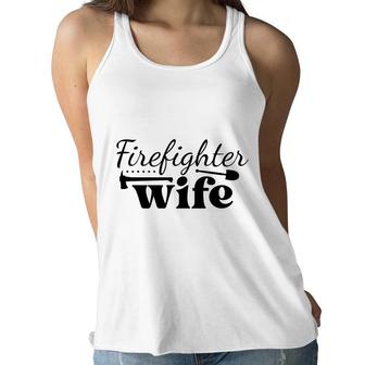 Firefighter Wife Black Graphic Meaningful Women Flowy Tank - Seseable