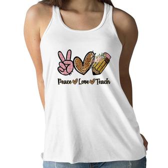 Great Teachers When There Is Peace Love And Teaching In Their Hearts Women Flowy Tank | Seseable UK