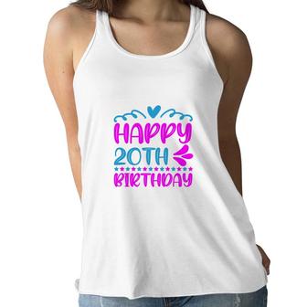 Happy 20Th Birthday With Many Memories Since I Was Born In 2002 Women Flowy Tank - Seseable