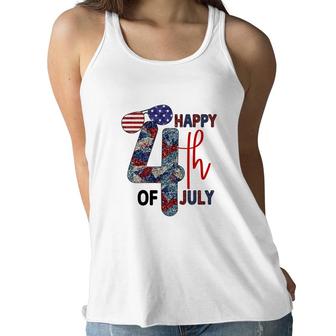 Happy 4Th Of July Vintage Graphic July Independence Day 2022 Women Flowy Tank - Seseable