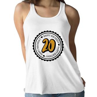 Happy Fabulous 20Th Birthday With Many Fond Memories Since 2002 Women Flowy Tank - Seseable