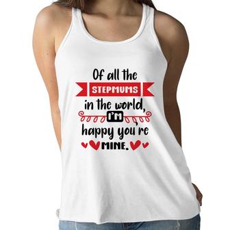 Happy Mothers Day Of All The Stepmums In The World I Am Happy Stepmom Women Flowy Tank - Seseable