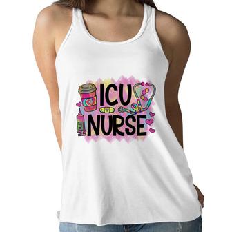 Icu Nurse Nurses Day Colorful 2022 Women Flowy Tank - Seseable