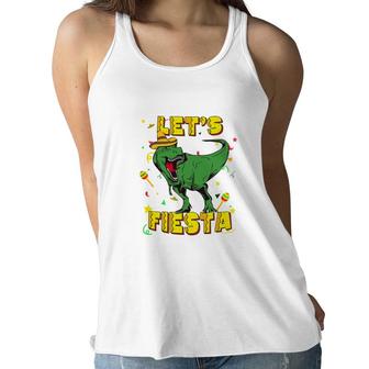 Lets Fiesta Dinosaur Decoration Gift For Human Women Flowy Tank - Seseable