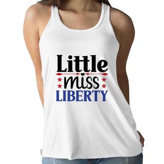 Little Miss Liberty July Independence Day Red Start 2022 Women Flowy Tank - Seseable