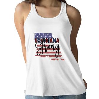 Louisiana Strong July Independence Day 2022 Women Flowy Tank - Seseable