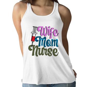 Nurses Day Beautiful Gift For Wife Mom Nurse 2022 Women Flowy Tank - Seseable