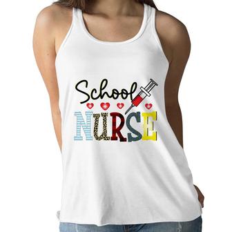 Nurses Day School Nurse Medical Red Heart 2022 Women Flowy Tank - Seseable