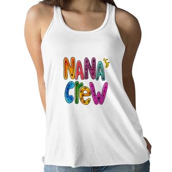 Official I Love Be A Member Of Nana Crew Grandma New Women Flowy Tank - Seseable
