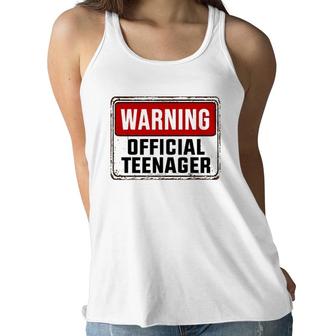 Official Teenager 13 Years Old Funny 13Th Birthday Boys Girl Women Flowy Tank - Seseable