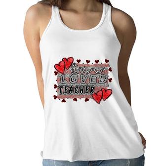One Great Loved Teaher Is Teaching Hard Working Students Women Flowy Tank - Seseable