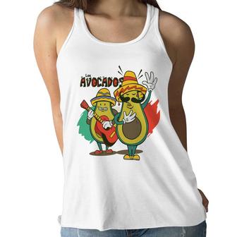 Recuso Funny Avocado Singing And Guitaring Women Flowy Tank - Seseable