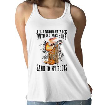 Southern Western Sand In My Boots Leopard Cowgirl Boots Hat Women Flowy Tank | Mazezy