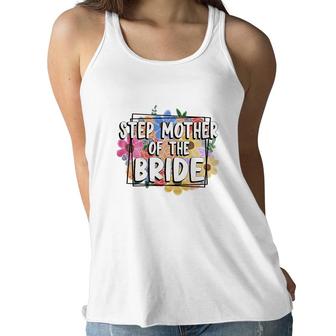 Stepmother Of The Bride Watercolor Stepmom Mothers Day Women Flowy Tank - Seseable