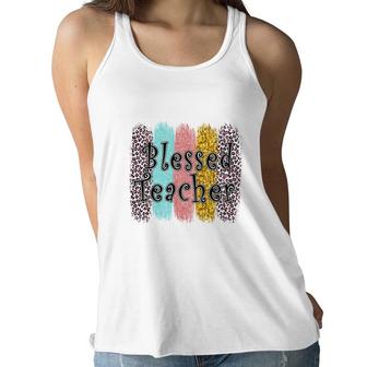 Students Are Happy If They Are Blessed By The Teacher In Each Exam Women Flowy Tank - Seseable