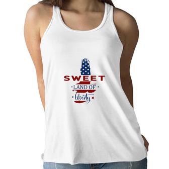 Sweet Land Of Liberty July Independence Day 2022 Women Flowy Tank - Seseable