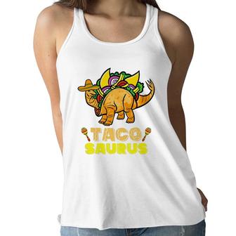 Tacosaurus Kid Taco Cinco De Mayo Kid Dinosaur Taco Women Flowy Tank - Seseable