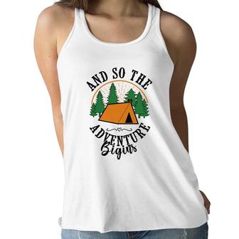 Travel Lover Want To Explore And So Adventure To Begin Women Flowy Tank - Seseable