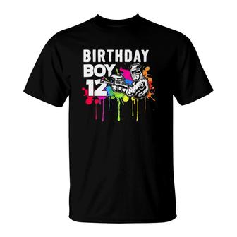 12 Years Old Paintballer Gear Gift 12Th Paintball Birthday T-Shirt - Seseable
