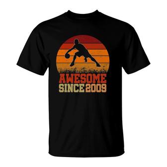 13 Years Old Basketball Player 13Th Birthday Vintage Retro T-Shirt - Seseable