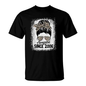 16 Years Old Awesome Since 2006 Leopard 16Th Birthday T-Shirt - Seseable