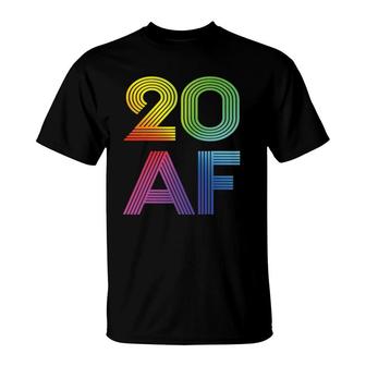 20 Af 20Th Birthday Gift For Men & Women 20 Years Old Funny T-Shirt - Seseable