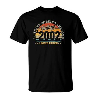 20 Years Old Gift Vintage 2002 Limited Edition 20Th Birthday T-Shirt | Mazezy